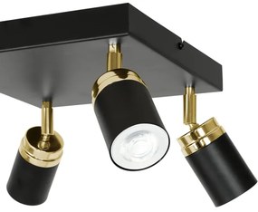 Spot RENO 4xGU10/60W/230V negru/auriu