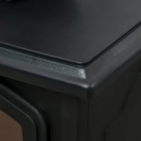 HOMCOM Șemineu Electric Portabil 1000W/2000W din ABS și Sticlă Negru | Aosom Romania