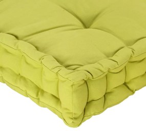 Perna podea canapea din paleti, verde, 120 x 80 x 10 cm bumbac 1, Verde, 120 x 80 x 10 cm