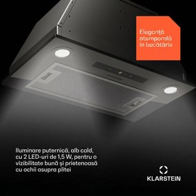 Klarstein Paolo 52 hotă încorporată 52 cm 439 m³/h LED Touch A++