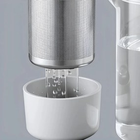 Cana cu infuzor pentru ceai BUYDEEM CD2001, 500 ml, Otel inoxidabil, Design elegant, Gri