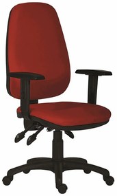 Scaun de lucru Bauer cu cotiere, rosu