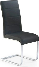 Scaun tapitat K85, negru/crom, metal/piele ecologica, 42X56X100 CM