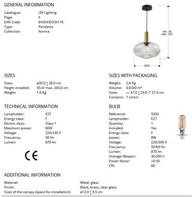 Lustra/ Pendul design modern Norma 30cm