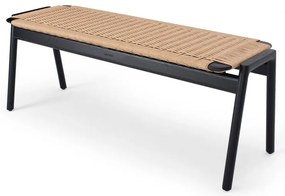 Bancă neagră/în culoare naturală Klupa – Gazzda