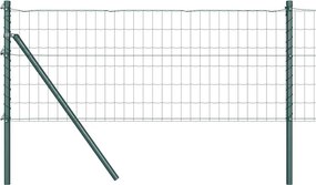 vidaXL Gard cu Stâlp Verde 0,6 x 25 m Oțel și PVC