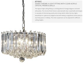 Lustra / Pendul modern design elegant Sigma 4L 6715CC SRT