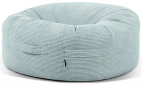 Fotoliu bean bag verde mentă cu tapițerie din catifea reiată Roll 135 – SLOWDOWN