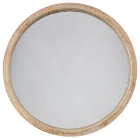 Oglindă rotundă din lemn, Ø 52 cm
