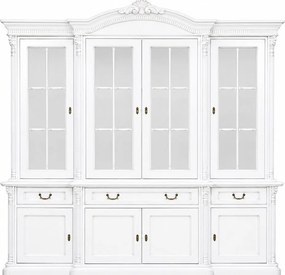 Bufet lemn masiv Briston cu Vitrină 4 Uși, 229.5 × 56.5 × 230 cm