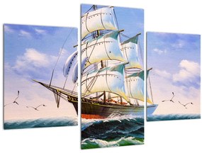 Tablou - Vapor pe valuri (90x60 cm)