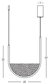 Lustra design modern LED DECO negru/ gri deschis