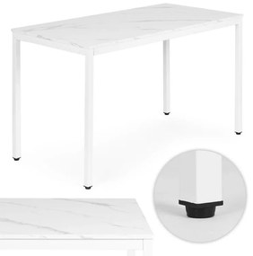 Masă de bucătărie din marmură albă 120 x 60 cm - masă universală pentru 4-5 persoane