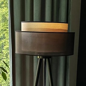Lampadar WOOD Duolla BOHO 1xE27/15W/230V d. 45 cm negru/bej