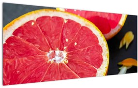 Tablou cu grapefruit tăiat (120x50 cm)