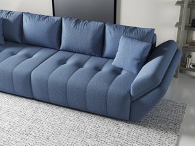 Canapea extensibilă dumonde cu ladă de depozitare si sezut confortabil din spuma high-density, Berlin Enjoy Blue 300x100 cm