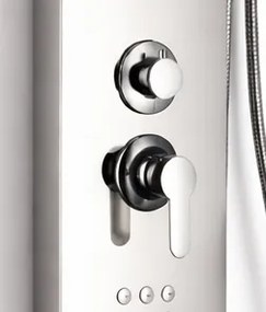 Panel de dus cu hidromasaj din inox Negru
