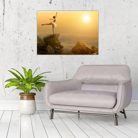 Tablou - Balerină pe stâncă (70x50 cm)