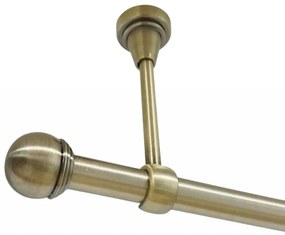 Galerie simpla prindere tavan fara inele TODI MAX 19 MM aur antic (Alege marime: 280 cm)