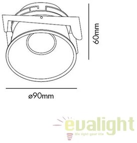 Spot incastrabil modern cu protectie IP44 FRESH alb 02200501