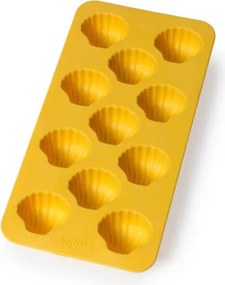 Forma cuburi de gheata cu capac Lekue 1009041, 23 x 11,8 x 3,2 cm, 11 forme, -40 +60 °C, Galben