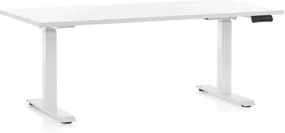 Masa inaltime reglabila OfficeTech C, 160 x 80 cm, bază albă, alb