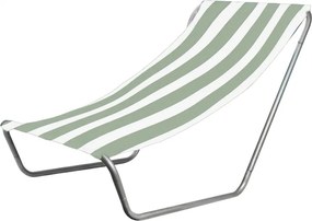Sezlong pliabil de plaja SAND, dungi verde deschis