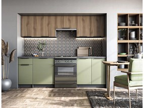Bucătărie 240 cm Kesha (nuc + pistachio + antracit). 1092426