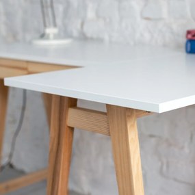 Birou cu blat alb 85x115 cm Luka – Ragaba