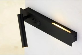 Lampă de perete cu spot HOTEL MOOD 1xG9/12W/230V + 1xG9/3W negru