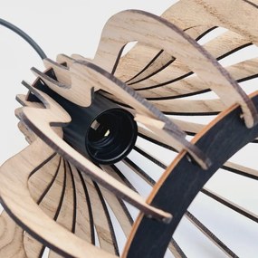 Lustră pe cablu TUCCI 3xE27/15W/230V stejar/negru