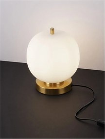 Veioza, lampa de masa design modern LATO auriu, opal