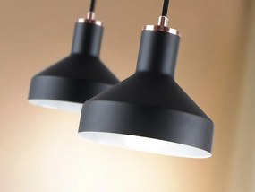 Lustra/Pendul din metal design moderm Irias negru/cupru