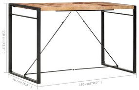 Masa de bar, 180 x 90 x 110 cm, lemn masiv de sheesham 1, Maro, 180 x 90 x 110 cm