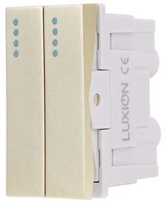 Modul Intrerupator Dublu Mecanic 2M / 1M LUXION, Standard Italian