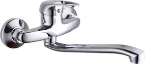 Baterie sanitara Rosberg R57100AZ8, 0,9 mPa, Orizontala, Montare pe perete, Oel inoxidabil