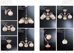 Candelabru cu 3 brate clasic design italian 9670 RA-L. 9670/3