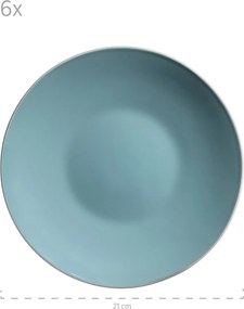 Mäser Set de veselă 24 piese ELISSA – turcoaz lucios