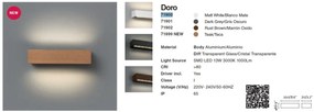Aplica LED de exterior ambientala design modern IP65 DORO-13W lemn