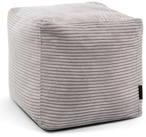 Fotoliu bean bag gri deschis cu tapițerie din catifea reiată Up! MooG – SLOWDOWN