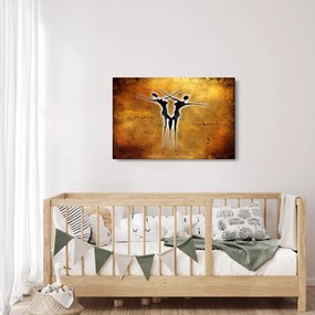 Tablou perechii dansând pictate (90x60 cm)