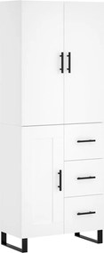 vidaXL Dulap înalt, alb, 69,5x34x180 cm, lemn compozit