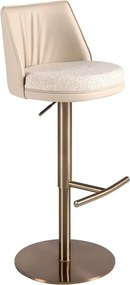 Scaun de bar pivotant cu inaltime reglabila Stool crem
