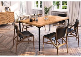 Masă dining din lemn de stejar 90x160 cm Abies – The Beds