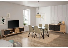 Scaune de dining verde-deschis 4 buc. Mani – Marckeric