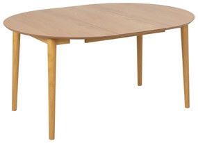 Masă de dining rotundă extensibilă cu aspect de lemn de stejar cu blat suplimentar ø 115 cm Montreux – Actona