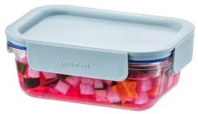 LOCKnLOCK Borcan dreptunghiular din sticlă CLEAR,380 ml , mentă, 380 ml