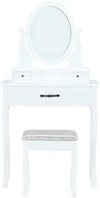 Măsuță decorativă cu scaun LINET NEW, albă