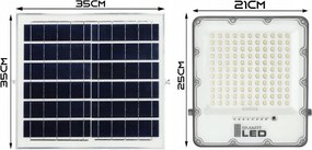 Proiector solar LED reglabil LED/150W/3,2V 5000K 15000 mAh IP65 negru + telecomandă
