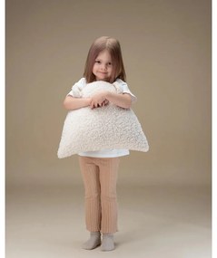 Pernă decorativă pentru copii crem cu tapițerie din țesătură bouclé Bear – Wigiwama